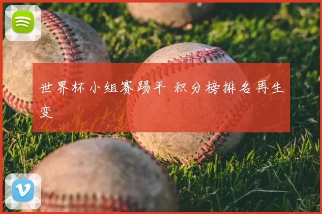 世界杯小组赛踢平 积分榜排名再生变